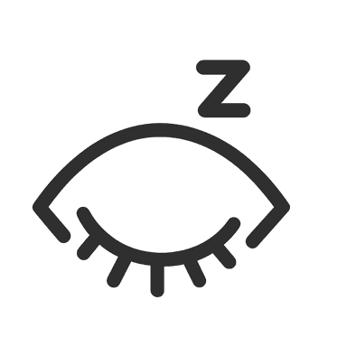 Illustration of an eye, representing the eye-friendly e-ink display of the Prayr prayer clock